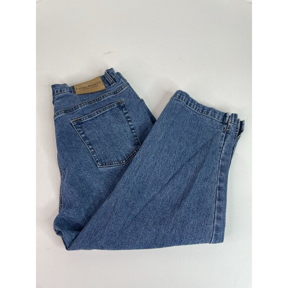 Lauren Jeans Co. Denim Capris, Blue, 10P, Ralph Lauren Petite - Picture 1 of 9